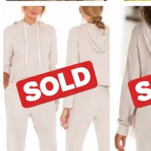 Monrow waffle knit long sleeve hoodie